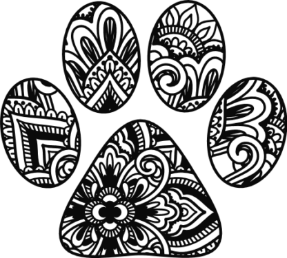 mandala-paw-animal-decoration-free-svg-file-SvgHeart.Com