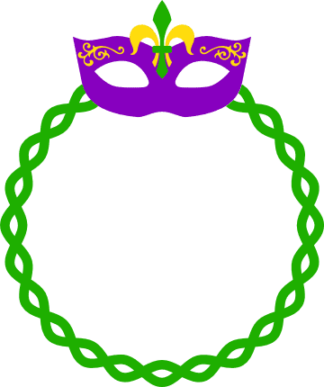 mardi-mask-with-feathers-monogram-circle-frame-carnival-free-svg-file-SvgHeart.Com