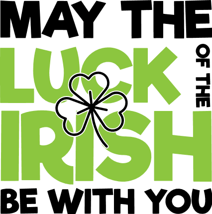 may the luck of the irish be with you, st patrick's day free svg