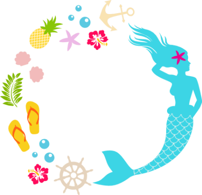 mermaid-monogram-circle-frame-summer-beach-bundle-svg-SvgHeart.Com