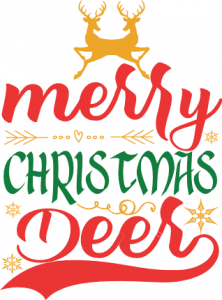 merry christmas deer, sign, holiday free svg file - SVG Heart