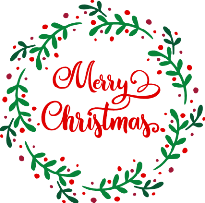 merry-christmas-sign-holly-leaves-wreath-holiday-free-svg-file-SvgHeart.Com