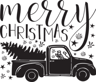 merry-christmas-truck-with-tree-holiday-free-svg-file-SvgHeart.Com