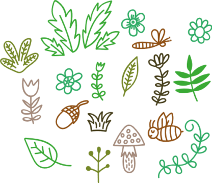 nature-elements-bundle-flower-leaves-free-svg-file-SvgHeart.Com