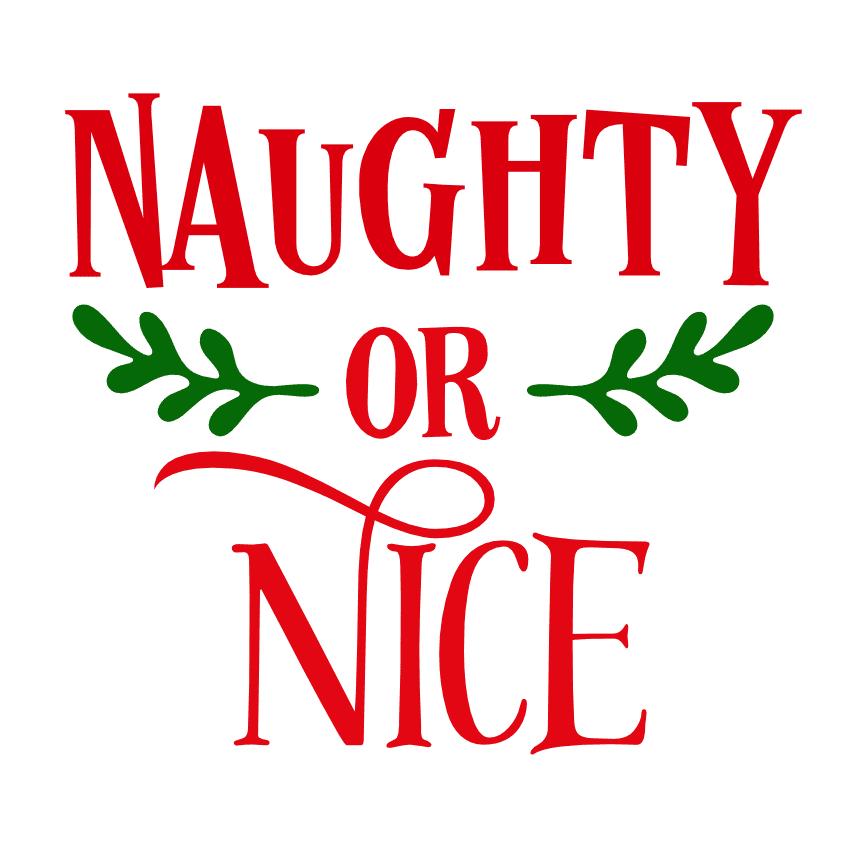 Naughty Or Nice Christmas Free Svg File Svg Heart 