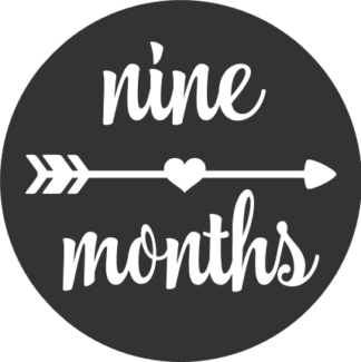 nine-months-baby-milestone-heart-with-arrow-free-svg-file-SvgHeart.Com