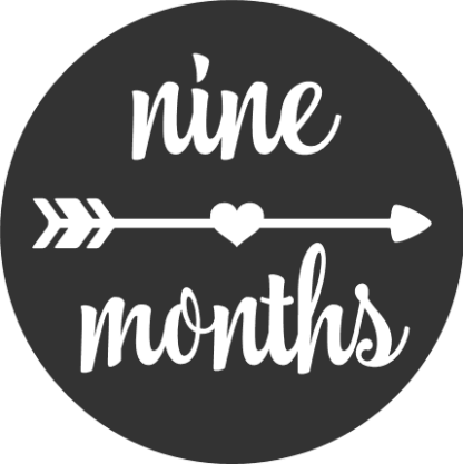 nine-months-baby-milestone-heart-with-arrow-free-svg-file-SvgHeart.Com