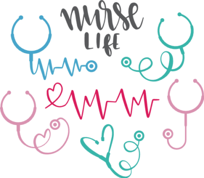 nurse-life-bundle-stethoscope-heart-beat-free-svg-file-SvgHeart.Com