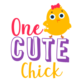 one-cute-chick-girly-t-shirt-easter-free-svg-file-SvgHeart.Com