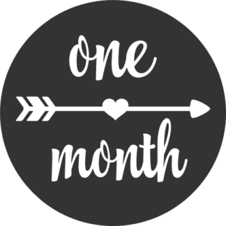 one-month-baby-milestone-heart-with-arrow-free-svg-file-SvgHeart.Com