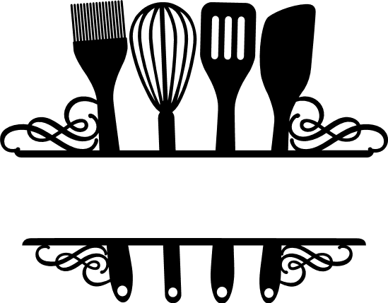 Kitchen Utensils Split Monogram SVG, Kitchen Svg, Cooking Svg, Utensils  Svg, Kitchen Frame Svg, Master Chef Svg, Cut Files, Cricut, Png, Svg 