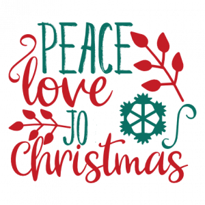 Peace Love Jo Christmas, Holiday Free Svg File - SVG Heart