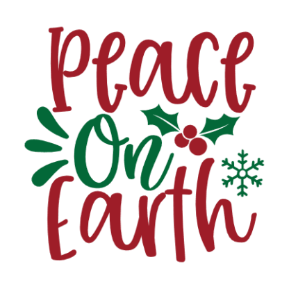 Peace On Earth, Christmas Free Svg File - SVG Heart