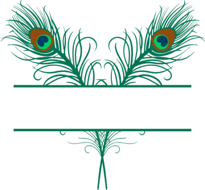 peacock-feathers-split-text-frame-decorative-free-svg-file-SvgHeart.Com
