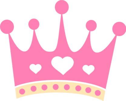 princess crown, hearts, royal free svg file - SVG Heart