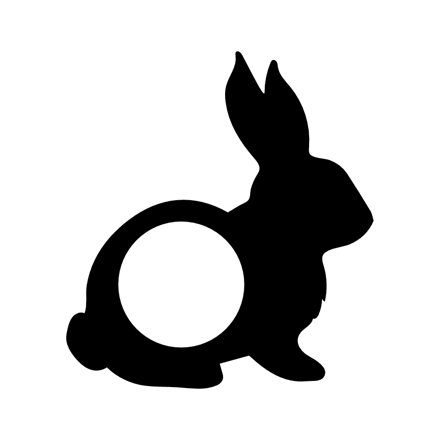 Free SVG Easter Bunny Monogram
