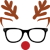 reindeer-face-with-glasses-christmas-free-svg-file-SvgHeart.Com