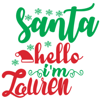 santa-hello-im-lauren-funny-christmas-free-svg-file-SvgHeart.Com