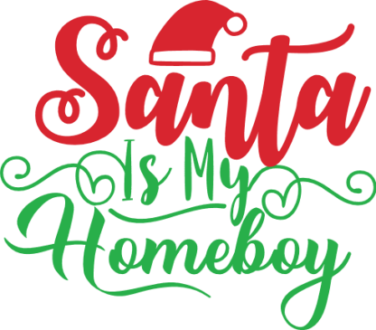 santa-is-my-homeboy-hat-christmas-free-svg-file-SvgHeart.Com