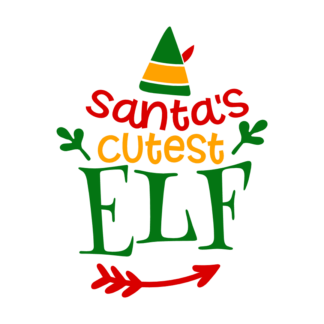 santa's cutest elf, christmas free svg file - SVG Heart