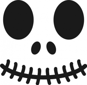 scary face silhouette, halloween free svg file - SVG Heart