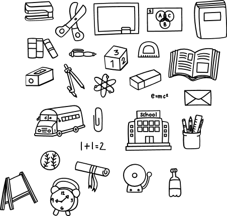 Set Of Different School Supplies Icons Royalty Free SVG, Cliparts, Vectors,  and Stock Illustration. Image 172728715.