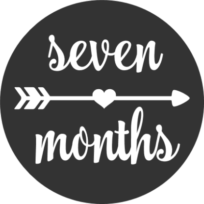 seven-months-heart-with-arrow-baby-milestone-free-svg-file-SvgHeart.Com