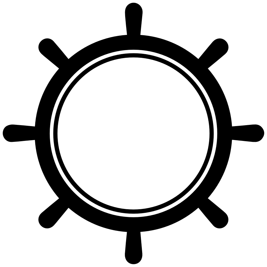 Ship Wheel, Round Circle Monogram, Nautical Free Svg File - SVG Heart
