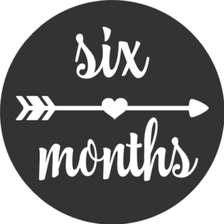six-months-heart-with-arrow-baby-milestone-free-svg-file-SvgHeart.Com