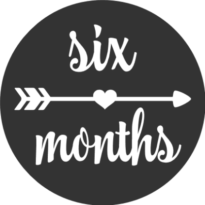 six-months-heart-with-arrow-baby-milestone-free-svg-file-SvgHeart.Com