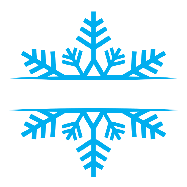 Snow Snowflakes Split Monogram Christmas Free Svg File For Members