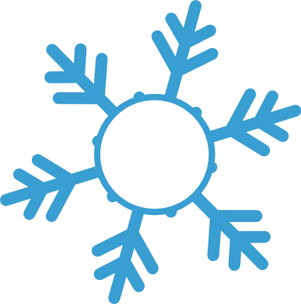 Snowflake Monogram Frame, Winter Free Svg File - SVG Heart