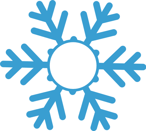 Snowflake Monogram Frame, Winter Free Svg File clipart - SVG Heart