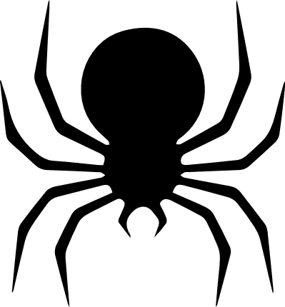 Spider Silhouette clipart, Halloween Free Svg Files - SVG Heart