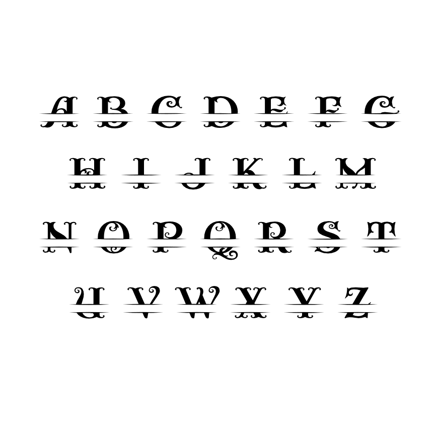 fancy writing styles alphabet