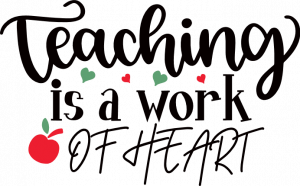 teaching is a work of heart, teachers free svg file - SVG Heart