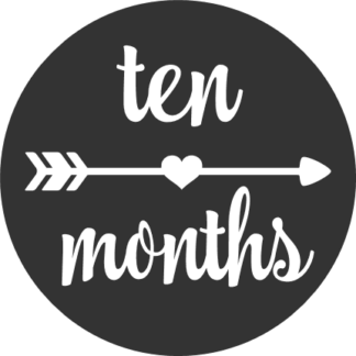ten-months-arrow-with-heart-baby-milestone-free-svg-file-SvgHeart.Com