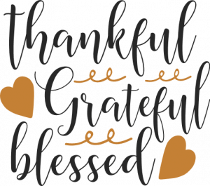 thankful grateful blessed, thanks giving day free svg file - SVG Heart