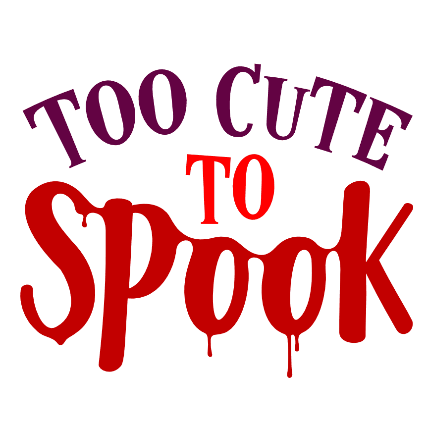 too cute to spook, halloween free svg file - SVG Heart