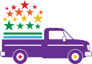 truck-with-stars-lgbt-pride-vehicle-free-svg-file-SvgHeart.Com