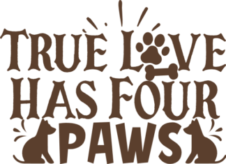true-love-has-four-paws-pet-lover-free-svg-file-SvgHeart.Com