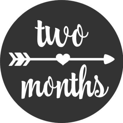 two-months-baby-milestone-heart-with-arrow-free-svg-file-SvgHeart.Com