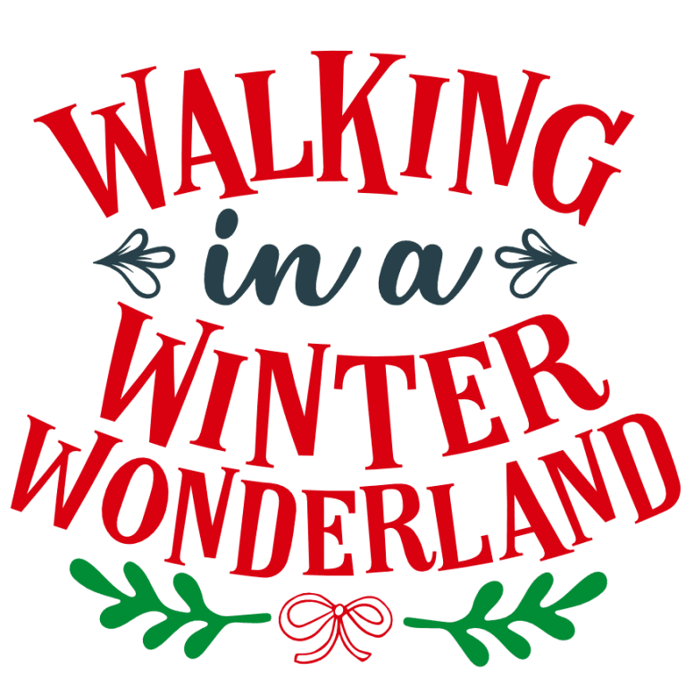 walking in a winter wonderland, christmas free svg file - SVG Heart