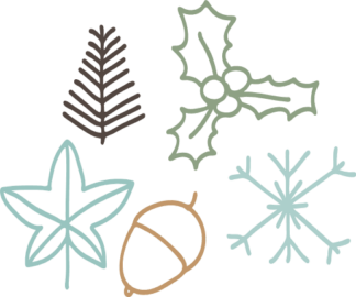 winter-bundle-acorn-nut-spruce-twig-holly-leaves-snowflakes-free-svg-file-SvgHeart.Com