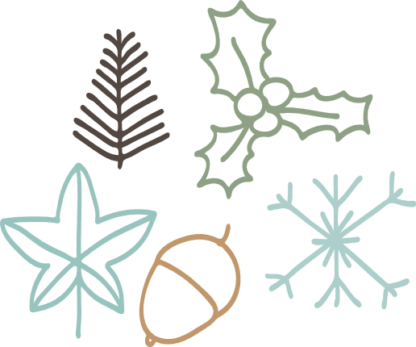 winter-bundle-acorn-nut-spruce-twig-holly-leaves-snowflakes-free-svg-file-SvgHeart.Com