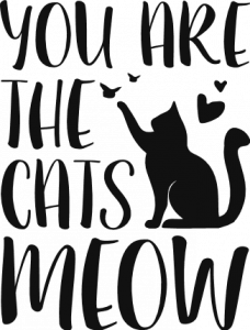 you are the cats meow, cat lover, pet free svg file - SVG Heart