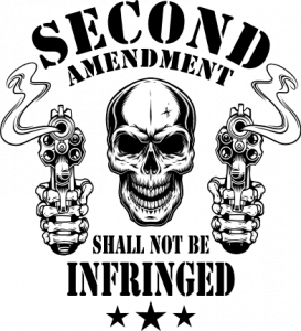 second amendment shall not be infringed, skull with guns - free svg ...