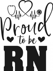 proud to be RN, nurse free svg file images - SVG Heart