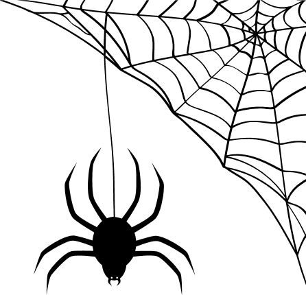 spider web with spider clipart