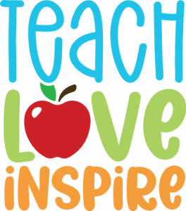 teach love inspire, teacher - free svg file for members - SVG Heart